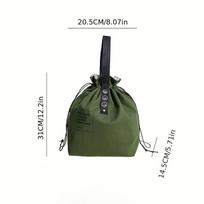 Japanese insulated lunch box bag, portable lunch bag, lunch box, waterproof carrying strap, no food ctact žalia
