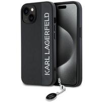 Etui Karl Lagerfeld Saffiano Rhinestones & Charm Do Iphone 15, Czarne