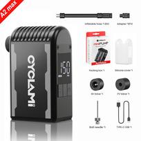CYCLAMI 150PSI Mini Electric Air Pump Portable Bicycle Cordless Inflator Presta Schrader Valve Outdoor Road MTB Bike Accessories A2 MAX
