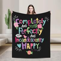 Jane Austen Pride and Prejudice Fleece Throw Blanket Obstinate Headstrong Girls Bedspreads Knitted Blanket Office Warm Portable 150x200cm