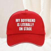 My Boyfriend Is Literally on Stage funny Outdoor Adjustable Casual Hats Sunscreen Hat Unisex Women Golf Baseball Cap Adjustable