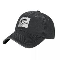 Gaston Lagaffe Big Ben Head Baseball Caps Snapback Washed Denim Hats Adjustable Casquette Sports Baseball Cowboy Hat for Unisex One Size