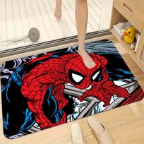 1pc Marvel Spider-Man Themed Printed Doormat, Flannel Machine-Washable Rectangular Rug, Decorative Door Mat, Kitchen Mat, Outd 40x60cm
