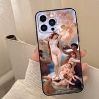 Art Painting Birth Of Venus Case For iPhone 16 15 12 13 Mini 11 14 Pro Max X XR XS Max 7 8 14 Plus Cover Coque iPhone 13 mini