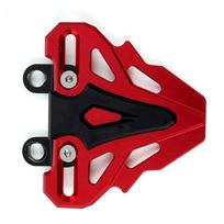 Q2-Universal Motorcycle Front Disc Brake Caliper Cover Guard Protection Pump Cap Accessories raudona