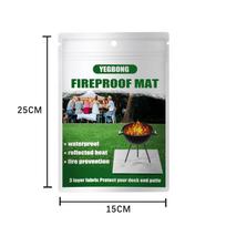 Fireproof MatOutdoor Fire Pit Mat, Grill Heat Insulation Pad, Fire Bowl Fireproof BBQ Pad, Square Protective Mat
