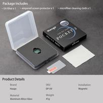 Haoge for DJI Osmo Pocket 4/3 Magnetic CPL,UV,Black Diffusion 1/4,ND8/64/256,ND2-32,ND64-512,Light Pullution Reduction Filters P3-UV