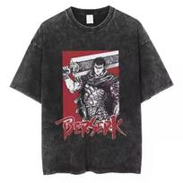 Washed Berserk Vintage Japan Anime New Arrival Mens Women Clothe Tee Shirt Homme Graphic TShirts Men  WomenTshirt for Men Women Ropa Hombre M