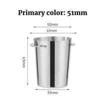 51/53/58mm Stainless Steel Coffee Dosing Cup Sniffing Mug Espresso Machine Wear Resistant Stainless Steel Receiving Powder Cup