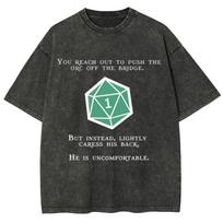 Summer American Retro Womens TShirt Loose Wash Rubiks Cube Letter Print Casual Simple Street Outfit Men S