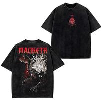 Vintage Washed Oversized ShortSleeve TShirt Featuring Elden Ring Themed Knight with Greatsword Ornate Golden Frame and Elden Tree Symbol S