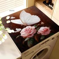 Butterfly High-end Feeling Diatomaceous Earth Washing Machine Cover Pad  Anti Slip Pad  Dirt Resistant and Wear-resistant Refrigerator Dust Pad 60x60cm