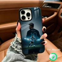 GOAT football player M-messi For IPhone17 16 15 14 13 12 11 Plus Pro Max Plus Wireless Charger Phone Case iPhone12Pro