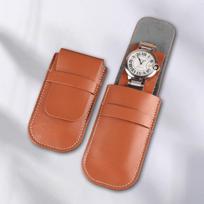 Anti-Dust Watch Bag Organizer Flannelette & Leather Storage Bag Portable Watch Accessories Case for Watch Storage & Protection 1 slots