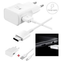 Įkroviklis - SAMSUNG - A50 S10 S10e S10+ S8 S8+ S9+ - Greitas įkrovimas - USB Type-C laidas - Baltas balta