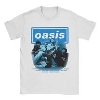 O-Oasis 90-ųjų Muzikos Roko Marškinėliai Vyriški Medvilniniai Viršutiniai Marškiniai Hip Hop O-kaklo Trumpomis Rankovėmis S