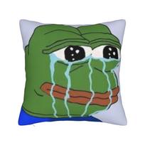 Sad Pepe frog funny meme Pillowcase Accessories Printed Cushion Cover  Pillow Covers Home Decoration Square Multiple Sizes 12x12in 30X30cm