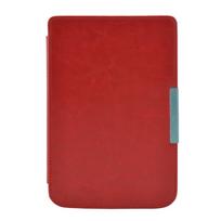 6 inch Folio Cover Anti-fall Back Cover E-Reader Case for Pocketbook Touch Lux 3 2/Basic 3 2 raudona