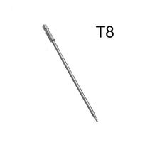 Apsauginiai antgaliai su apsauga nuo klastojimo Magnetiniai antgalių rinkiniai Torx Atsuktuvas Plokščia galvutė 1/4  Šešiakampis antgalis 150 mm ilgio T8 T10 T15 T20 T25 T27 T30/T40