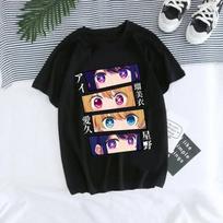 Women T-shirt Manga Anime Oshi No Ko Harajuku Ullzang T Shirt Summer Short Sleeves Casual and Fashionable Versatile 4XL