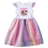 4107 Kids Girls Rumi Zoey Mira Print Sweet Sequin Dress 100cm