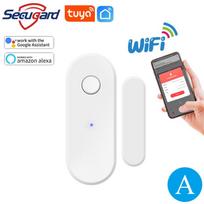 Tuya WiFi Door Sensor Smart Life APP Notification Door Window Open / Closed Detector Home Security Alarm Support Alexa Google Option A