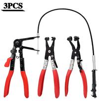 3PCS Hose Clamp Pliers, Automotive Water Pipe Calipers, Long-Distance Wire Spring Hose Clamp Pliers, Automotive Repair Tools 3PCS