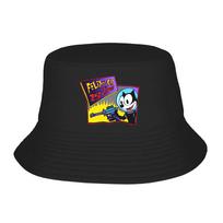 FELIX THE CAT  Bucket Hat For Unisex  FisherUnisex Hats Trendy Beach Travel Caps Portable Streetwear Graphic Sunscreen Hats One Size