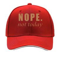 NOPETOTDAY Unisexs Classic with NOPE not today Print  Soft Breathable  Mixed Colors for Outdoor  Sandwich Baseball Cap One Size