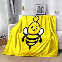 3D medaus bitės vabzdžio animacinis minkštas pliušinis pledas, flanelinis pledas metamas pledas svetainei miegamojo lovai sofai pikniko uždangalas vaikams 75x90cm