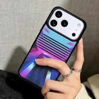 Capa Case for iPhone 17 Air 16 Pro Max 15 Plus 11 13 Mini 14 12 Back Phone Cover Synthwave 80's Retro Neon vaporwave iPhone 12 Pro Max