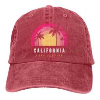 California Surf Session Beisbolo kepuraitė Unisex Moterims Reguliuojama Klasikinė Vintažinė Skalbta Medvilninio Džinso Trucker Kepurė Lauko Veiklai One Size