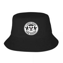 Custom Unisex I Love Guns And Bacon Bucket Hat Beach Sun Summer Fishing Hat