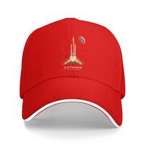 Spring Artemis II Space Rocket Launch Mission to The Moon Artemis  Baseball Cap Outdoor Casual Print Trucker Hat Baseball Caps One Size
