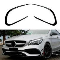 Automobilio priekinio buferio šoninis rūko žibinto daliklis spoileris Mercedes BENZ CLA klasės W117 C117 CLA45 CLA200 CLA220 AMG 2016-2018 Bright black gray