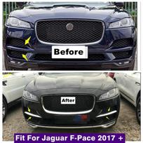 Front Head Grille Racing Grill Air Scoop Fog Lamps Lights Panel Cover Trim For Jaguar F-Pace 2017 -  Exterior Accessories