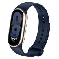 Silikoninis dirželis Xiaomi Mi Band 8 9 Dirželis NFC Sportinis Guminis Apyrankė riešui pulseira correa Xiaomi Smart Band 8 Aksesuarai mi band 9 8 vidurnakčio mėlyna spalva