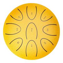 4 Inches Portable Rain Drum 9-Note Ethereal Drum with Drum Mallet Outdoor Chakra Drum for Percussion Accessories auksas
