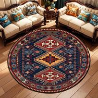 Luxurious Persian Style Round Rug Living Room Round Carpet Sofa Floor Mat Home Decor Bedroom Bedside Rug Kitchen Rug Rugs Gift Diameter 60cm