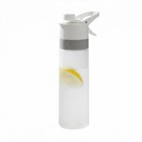 Sportinis vandens buteliukas, Sportinis puodelis, Purškiamas vandens buteliukas su greito purškimo antgaliu, Tinka žygiams, sporto salės ir lauko veiklai 0.65L balta