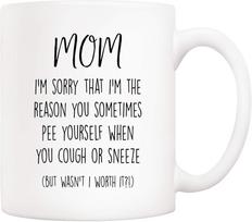 Mother's Day Coffee Mug Gift for Grandma from Grandchildren, Dear Grandma, Thank you for your company...Love your favorite mug 310ML