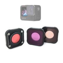 Red Snorkel Magenta Diving Filter Protective Lens Replacement Cover for GoPro Hero13 Action Camera Hero 9 10 11 11 13Mini 12 13 purpurinė