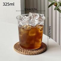 Tulip Shaped Aroma Cup Transparent Glass Whiskey Glass Coffee Mug Latte Iced Americano Cup Cold Coffee Cups Drinking Utensils AS PICTURE