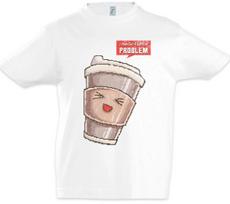 Caffeine Problem Kids Boys kids boys T-Shirt Pixel Retro Geek Nerd Fun Coffee Caffeine 150