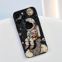 Creative Cartoon Astronaut Phone Case for iPhone 17, 16, 15, 14, 13, 12, 11 Pro/Max/Plus with Shockproof and Durable Back Cover iPhone 12