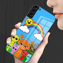 Cartoon Game Sprunki Phone Case For Samsung A25 A13 A33 5G A54 A36 A35 A56 A52 A14 Shockproof Glass Cover Samsung A34