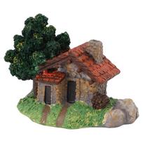 Landscape House Figurine Resin Village Hut Ornament Bonsai Decoration for Home Gardening