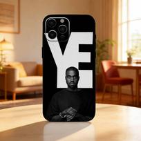 Singer Kanye West Ye Phone Case For iPhone17,16,15,14,13,12 Plus,Max Soft Silicone Black Cover iPhone14Plus