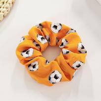 World Cup Soccer-Printed Headband  Bow-Tied Bunny Ear Headband, Hair Clip, and Hair Accessories Orange hair rope