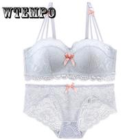 Moteriškas apatinis trikotažas Bralette liemenėlių rinkinys Apatiniai kelnaitės nėrinių komplektas apatinis trikotažas Moteriškas liemenėlių trumpų rinkinių 32A
